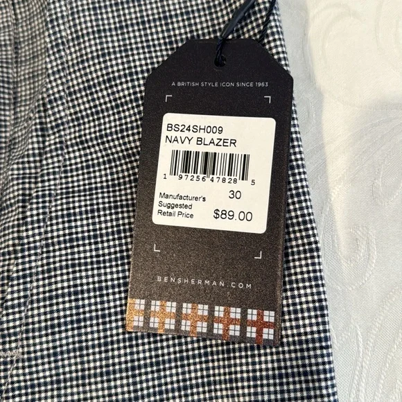 Ben Sherman Mini Checked Shorts. Men’s 30 - Picture 3 of 9